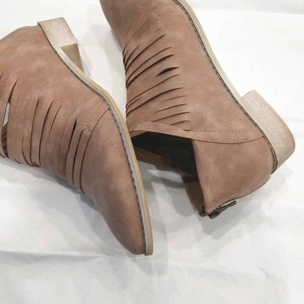 Boho Rose slit booties
